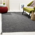 thumbnail image 1 of SAFAVIEH Montauk Bijar Jace Solid Soft Braided Cotton Area Rug, Grey/Black, 3' x 5', 1 of 7