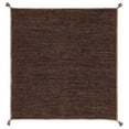 thumbnail image 1 of SAFAVIEH Montauk Bijar Solid Cotton Area Rug, Brown/Black, 5' x 5' Square, 1 of 6