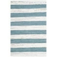 thumbnail image 1 of SAFAVIEH Montauk Cainneach Striped Cotton Area Rug, Ivory/Charcoal, 4' x 6', 1 of 6
