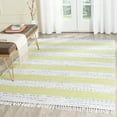 thumbnail image 1 of SAFAVIEH Montauk Cainneach Striped Cotton Area Rug, Ivory/Light Green, 4' x 6', 1 of 7