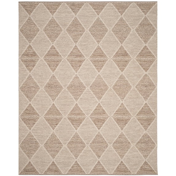SAFAVIEH Montauk Caleb Geometric Diamond Cotton Area Rug, Beige, 6' x 9'