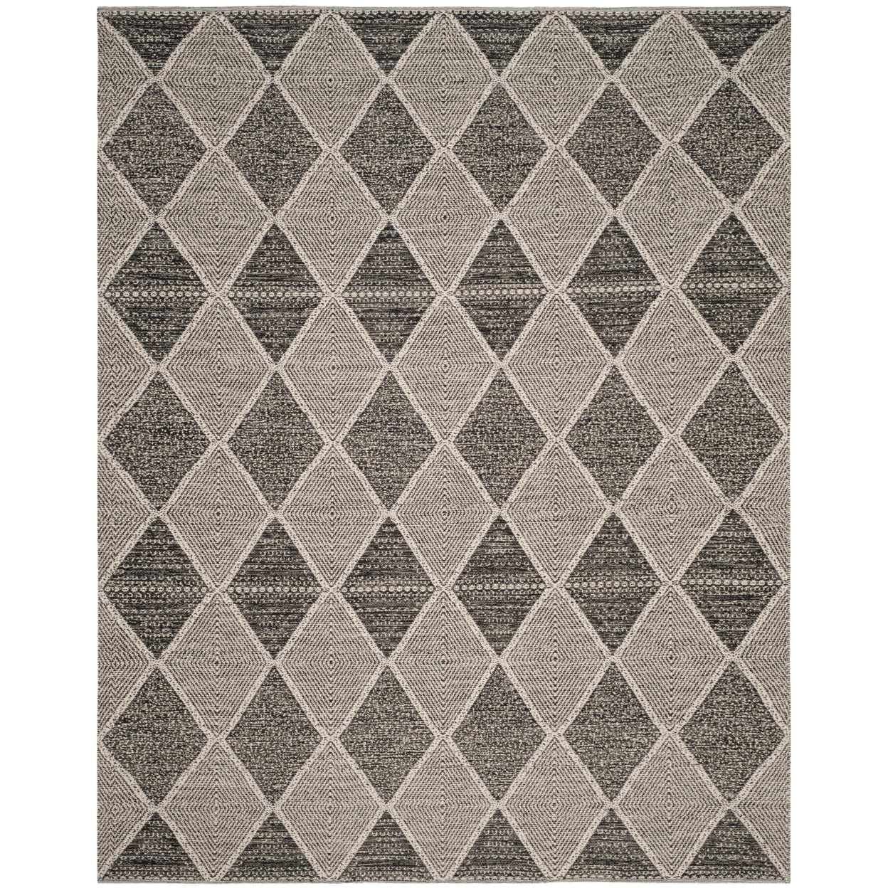 Montauk Black Cotton Handwoven 3' x 5' Area Rug