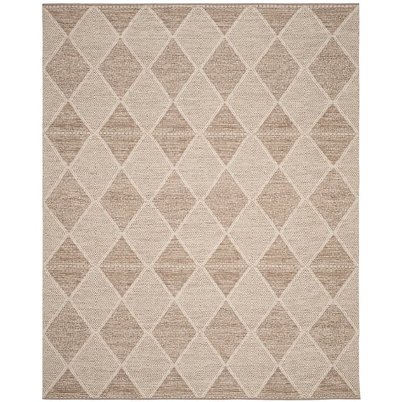 SAFAVIEH Montauk Caleb Geometric Diamond Cotton Runner Rug, Beige, 2'3" x 7'