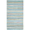 thumbnail image 1 of SAFAVIEH Montauk Candelario Striped Cotton Area Rug, Aqua/Multi, 3' x 5', 1 of 8