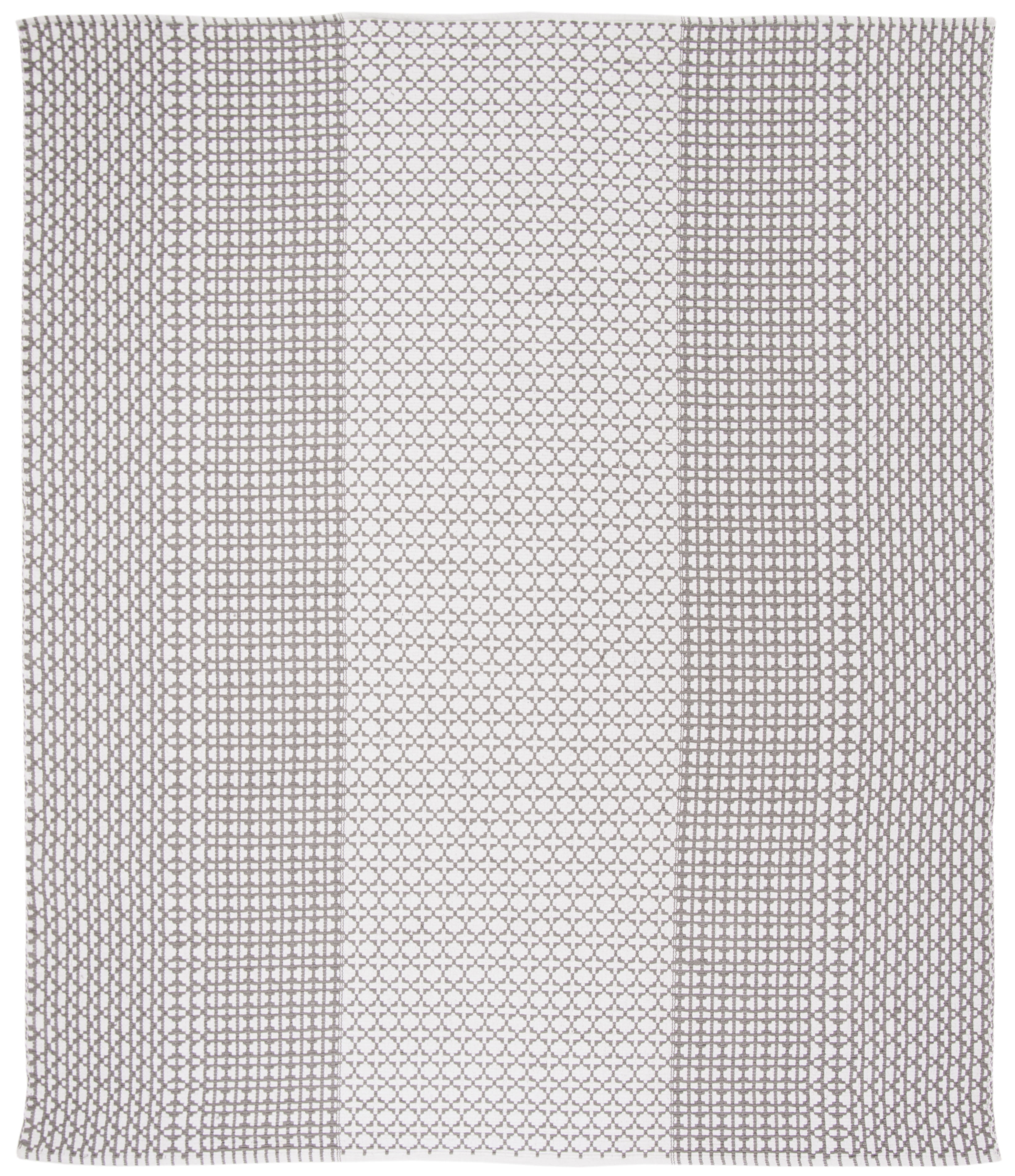 SAFAVIEH Montauk Cara Geometric Cotton Area Rug, Grey/Ivory, 8' x 10'