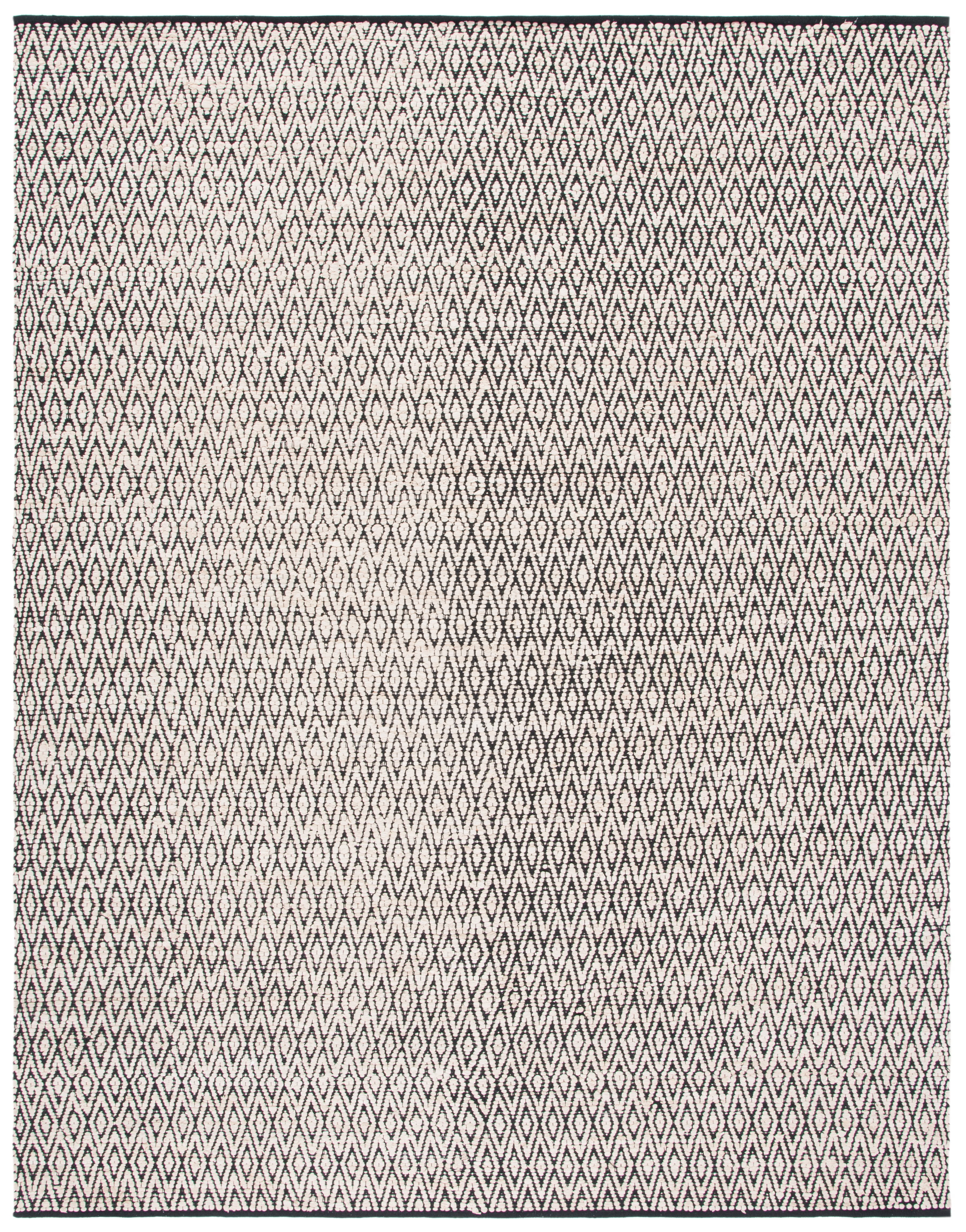 Montauk 8' x 10' Black Cotton Flat Woven Area Rug
