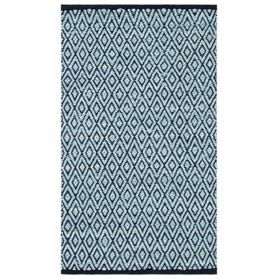 SAFAVIEH Montauk Carina Diamond Area Rug, Green/Black, 3' x 5'