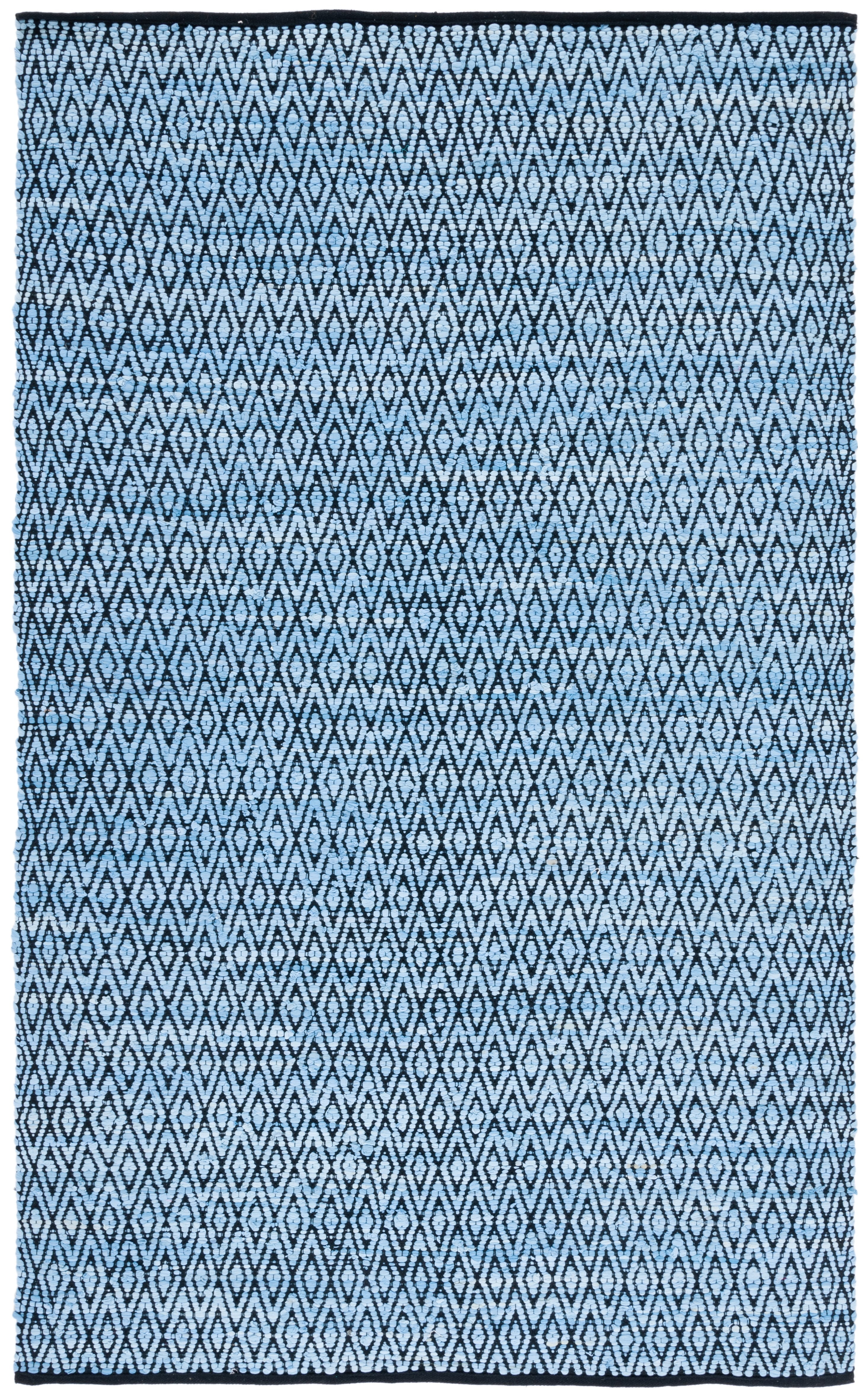 Montauk 5' x 8' Black and Green Handwoven Cotton Rug