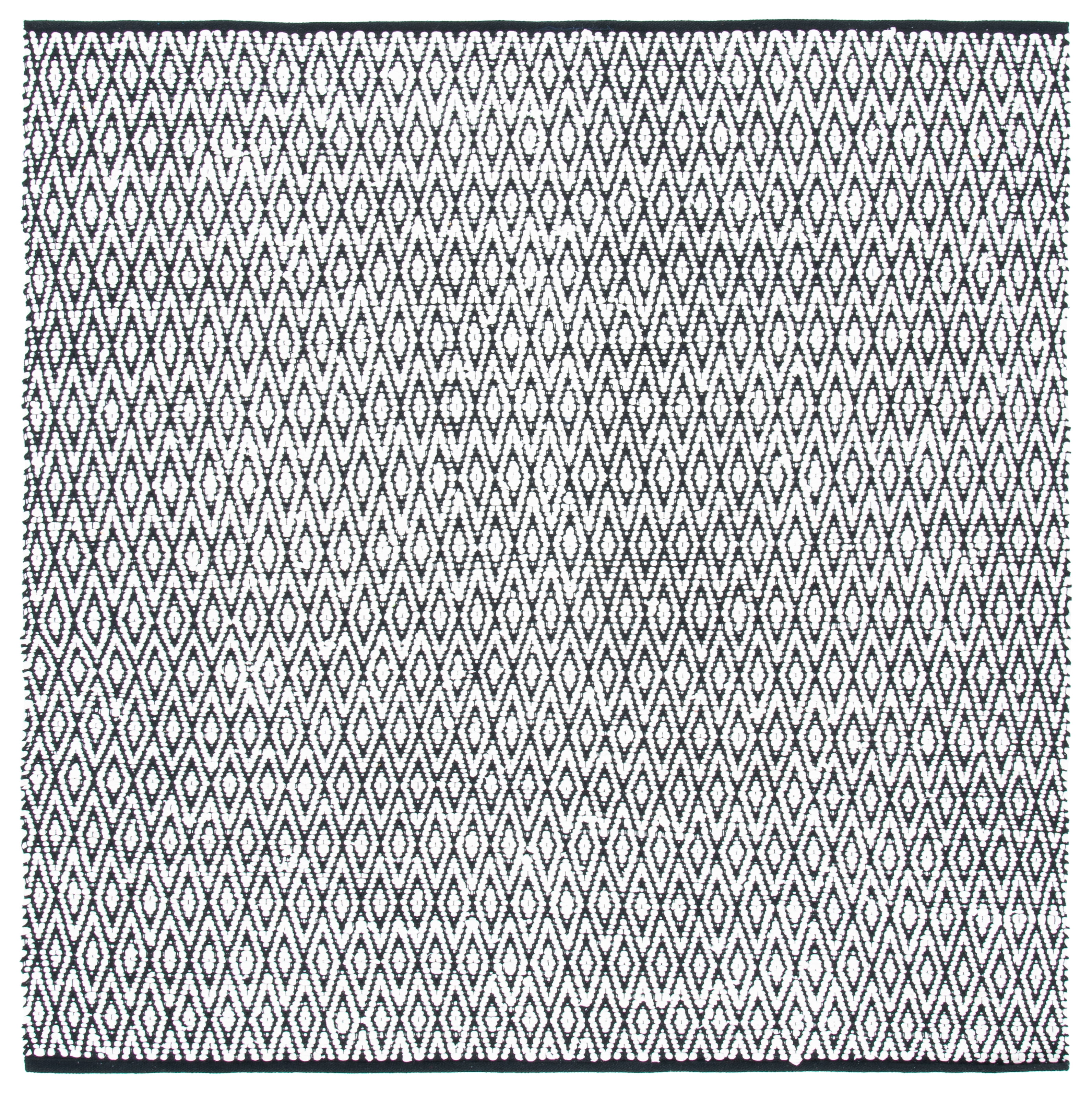 Montauk Black and Ivory Handwoven Cotton Area Rug