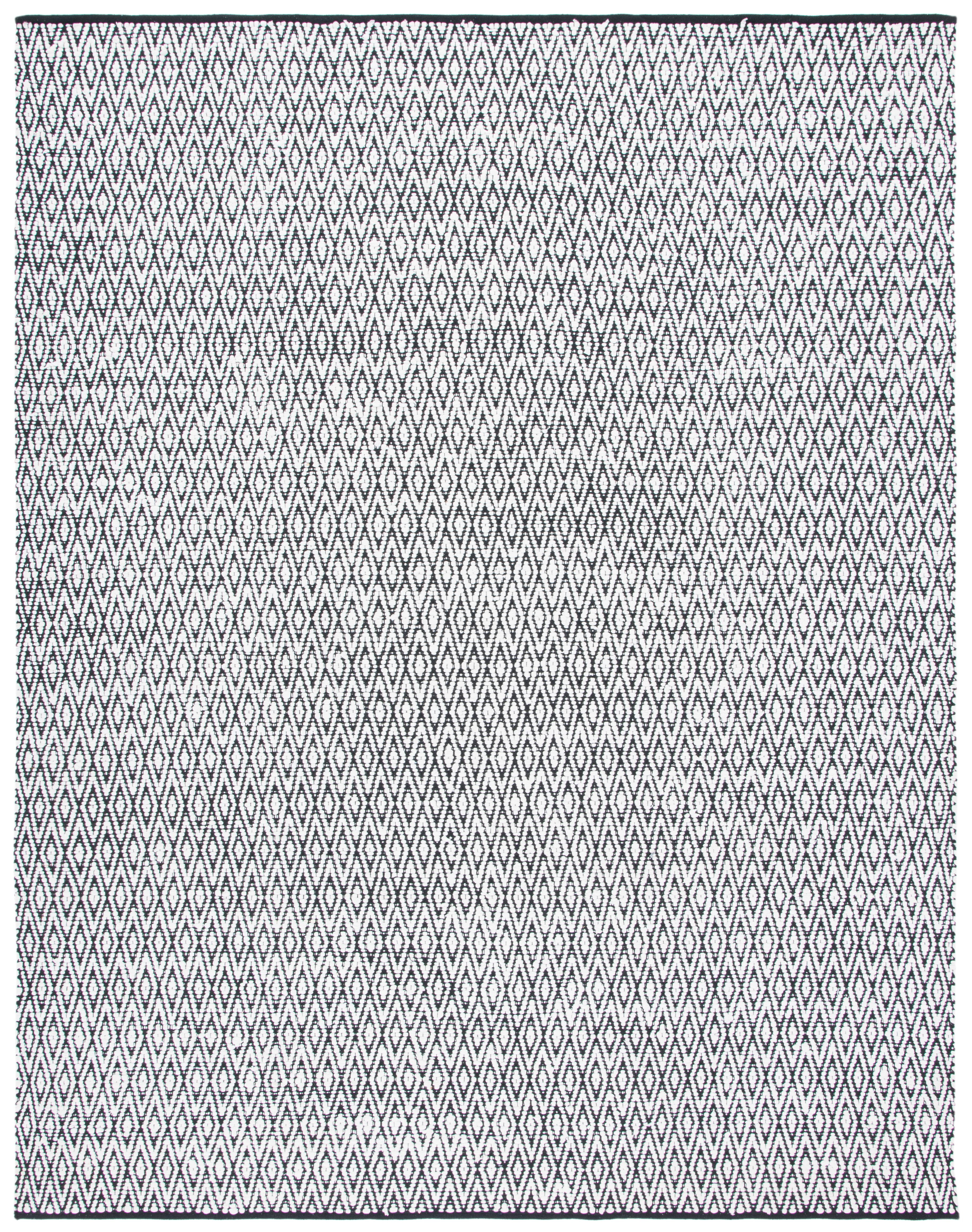 SAFAVIEH Montauk Carina Diamond Area Rug, Ivory/Black, 8' x 10'