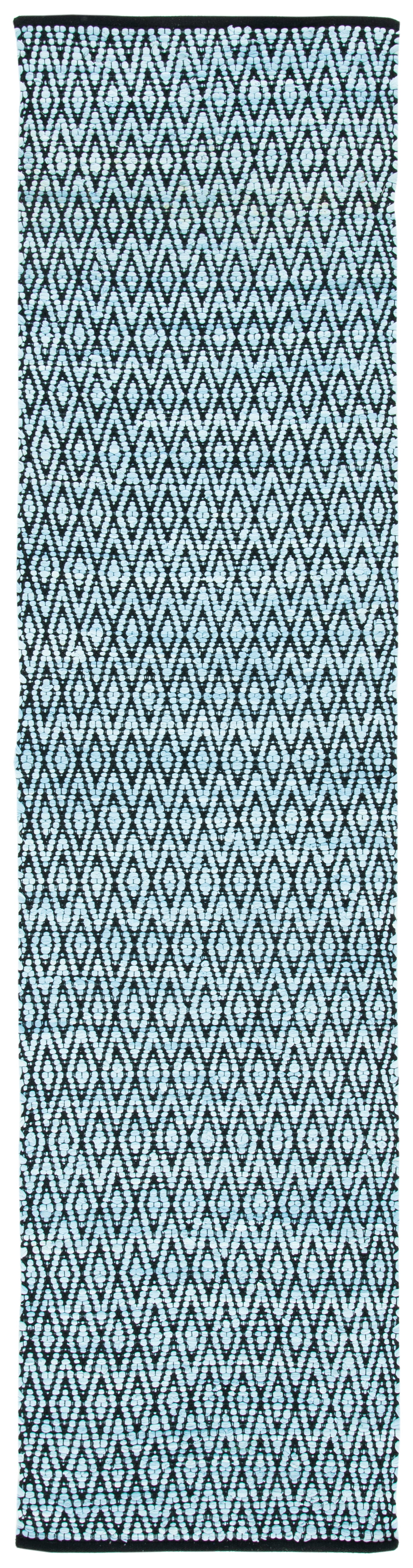 SAFAVIEH Montauk Carina Diamond Runner Rug, Green/Black, 2'3" x 9'