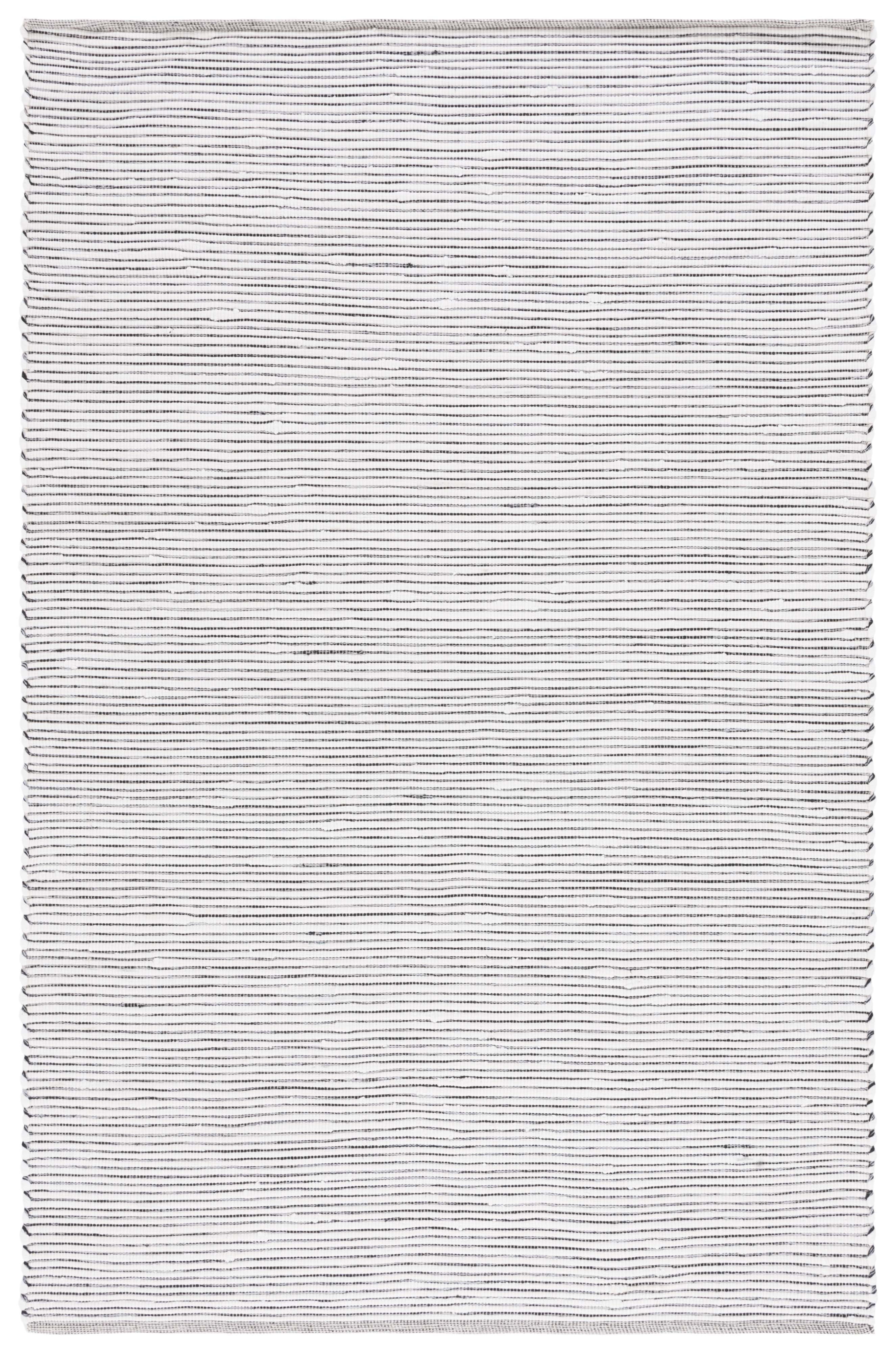 SAFAVIEH Montauk Carver Striped Cotton Area Rug, Brown/Ivory, 5' x 8'