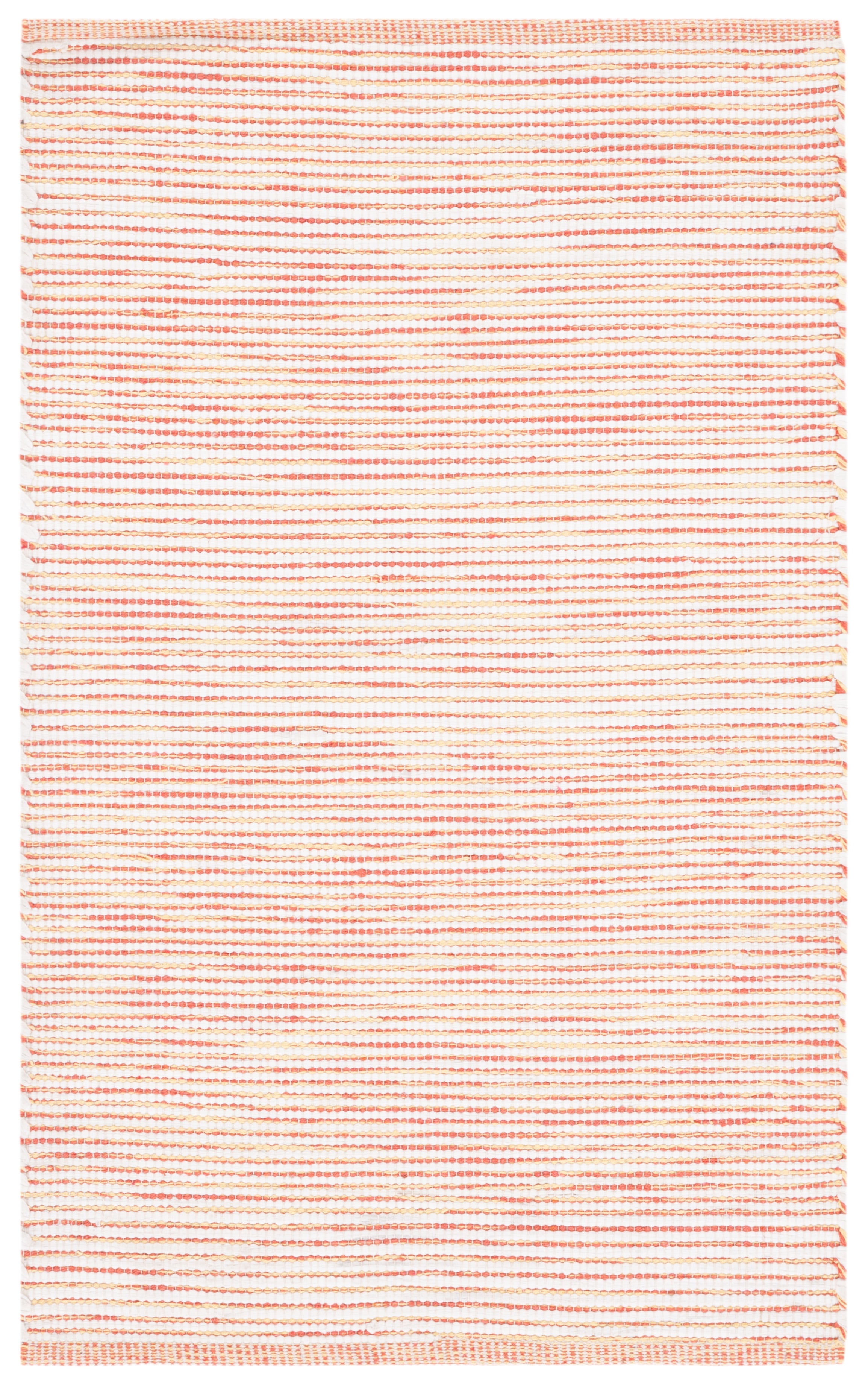 SAFAVIEH Montauk Carver Striped Cotton Area Rug, Red/Ivory, 2' x 3 ...