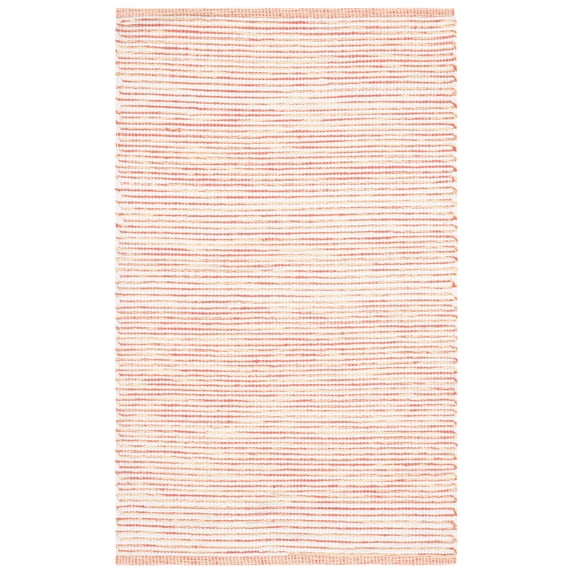 SAFAVIEH Montauk Carver Striped Cotton Area Rug, Red/Ivory, 2' x 3'