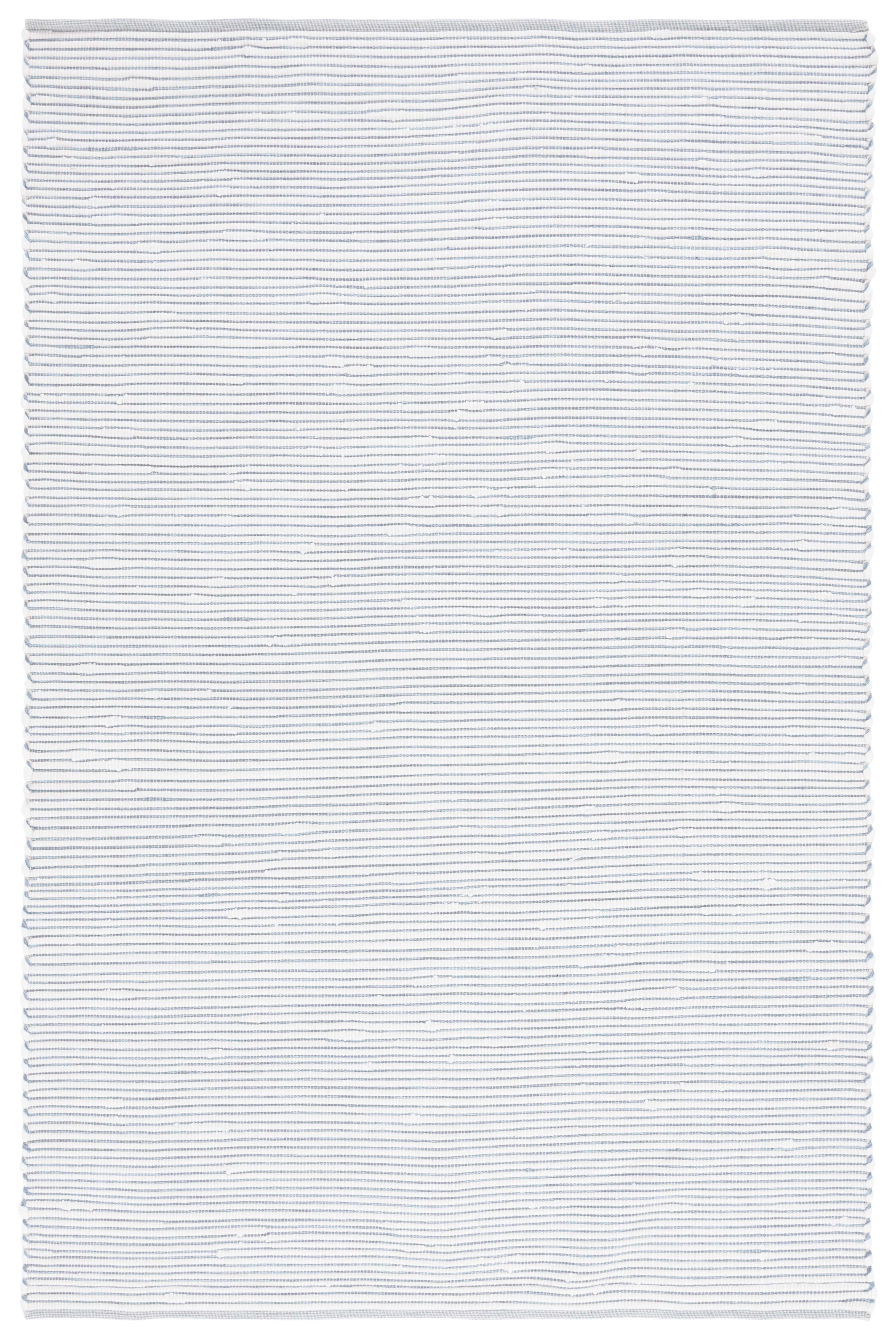 SAFAVIEH Montauk Carver Striped Cotton Area Rug, Turquoise/Ivory, 4' x ...