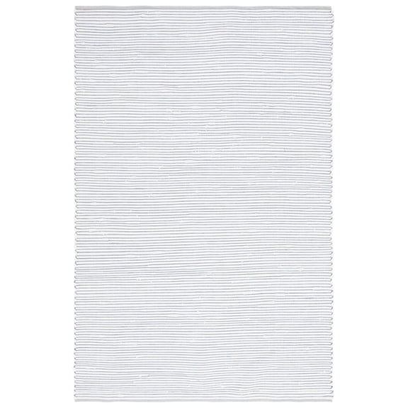 SAFAVIEH Montauk Carver Striped Cotton Area Rug, Turquoise/Ivory, 4' x 6'