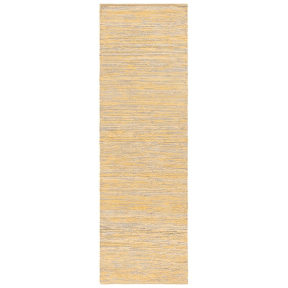 SAFAVIEH Montauk Catherin Solid Runner Rug, Yellow, 2'3" x 8'