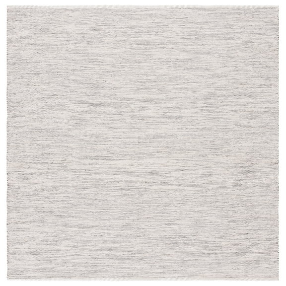 SAFAVIEH Montauk Cian Distressed Cotton Area Rug, Beige/Ivory, 6' x 6' Square
