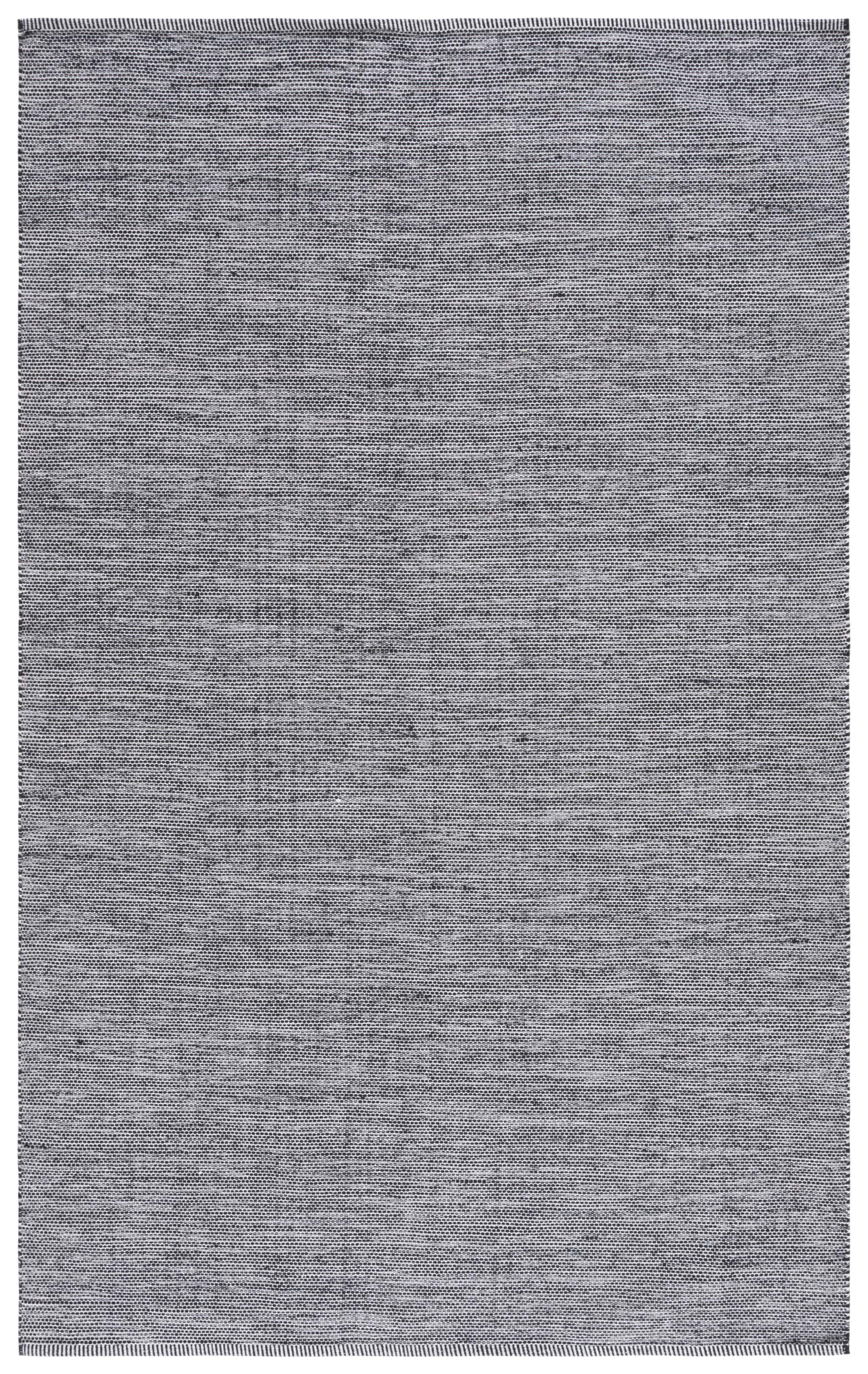 Montauk Black Flat Woven Cotton 8' x 10' Area Rug