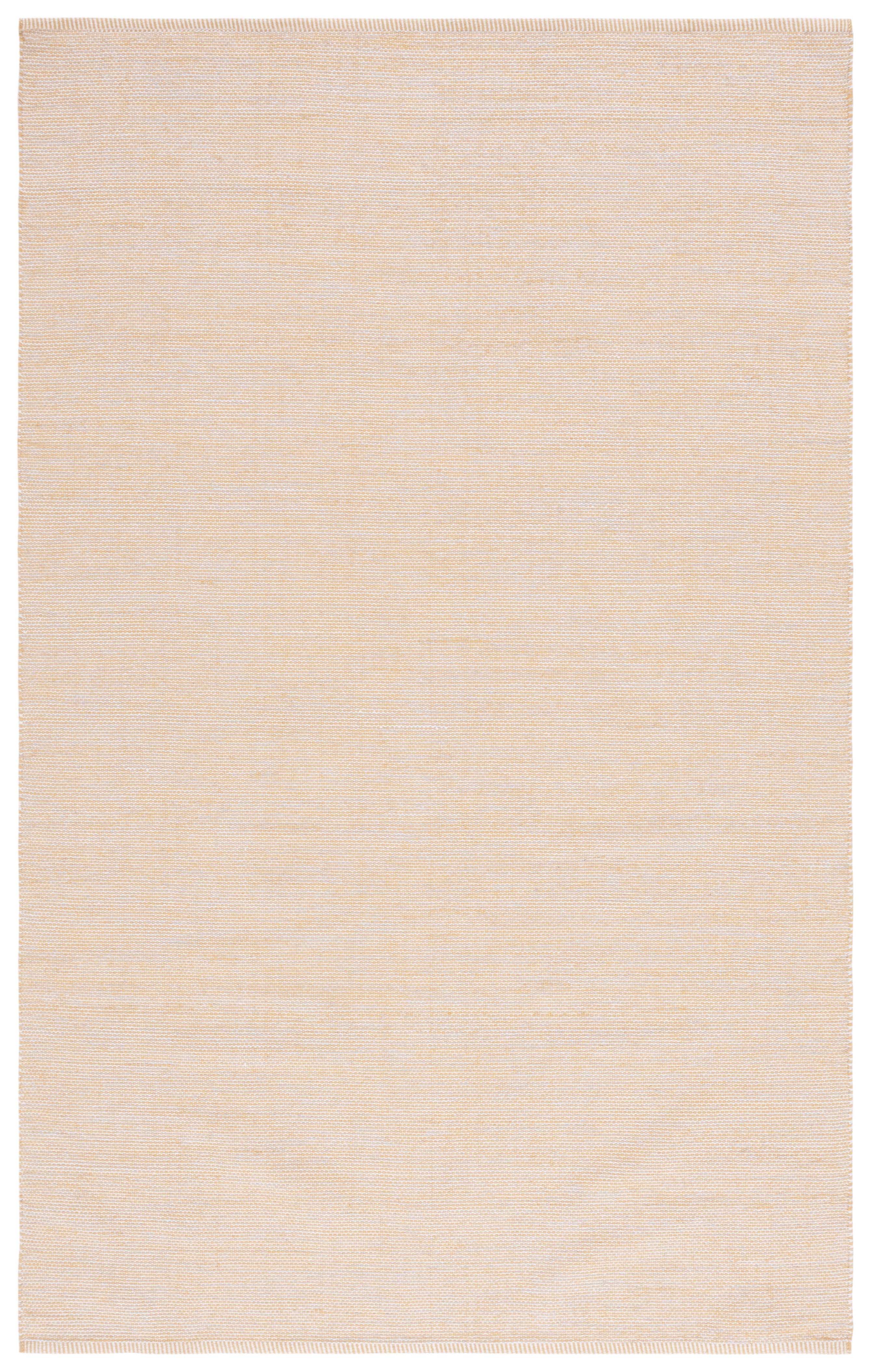 SAFAVIEH Montauk Cian Distressed Cotton Area Rug, Yellow/Ivory, 8' x 10'