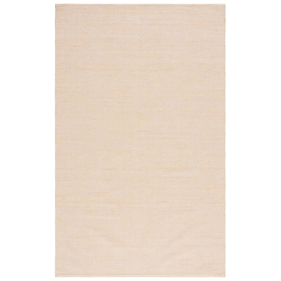 SAFAVIEH Montauk Cian Distressed Cotton Area Rug, Yellow/Ivory, 8' x 10'