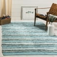thumbnail image 1 of SAFAVIEH Montauk Coilean Striped Cotton Area Rug, Aqua/Multi, 6' x 6' Square, 1 of 8