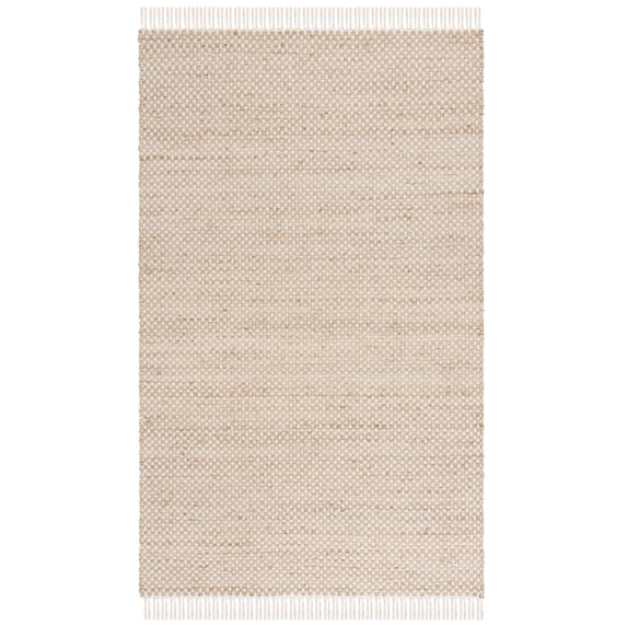 SAFAVIEH Montauk Cora Checkered Area Rug, Natural/Yellow, 5' x 8'