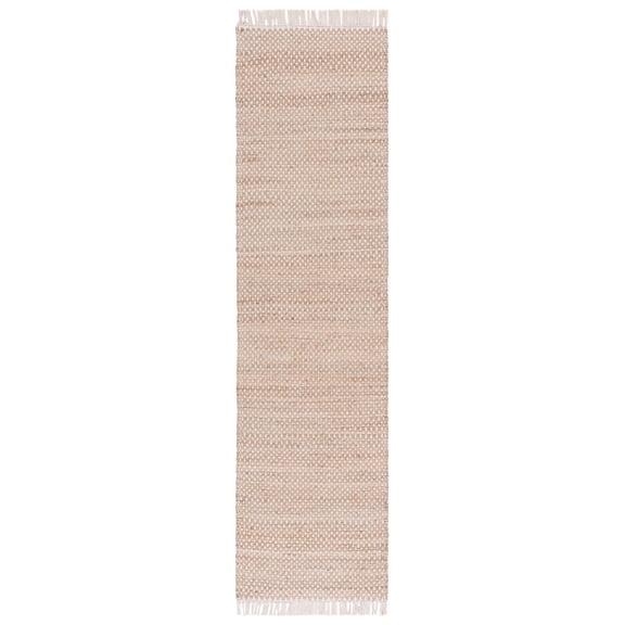 SAFAVIEH Montauk Cora Checkered Runner Rug, Natural/Yellow, 2'3" x 8'