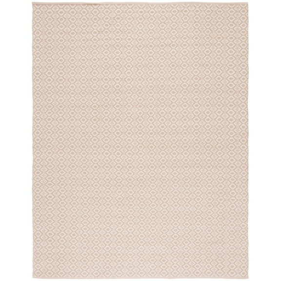 SAFAVIEH Montauk Corrine Geometric Cotton Area Rug, Ivory/Beige, 2' x 3'
