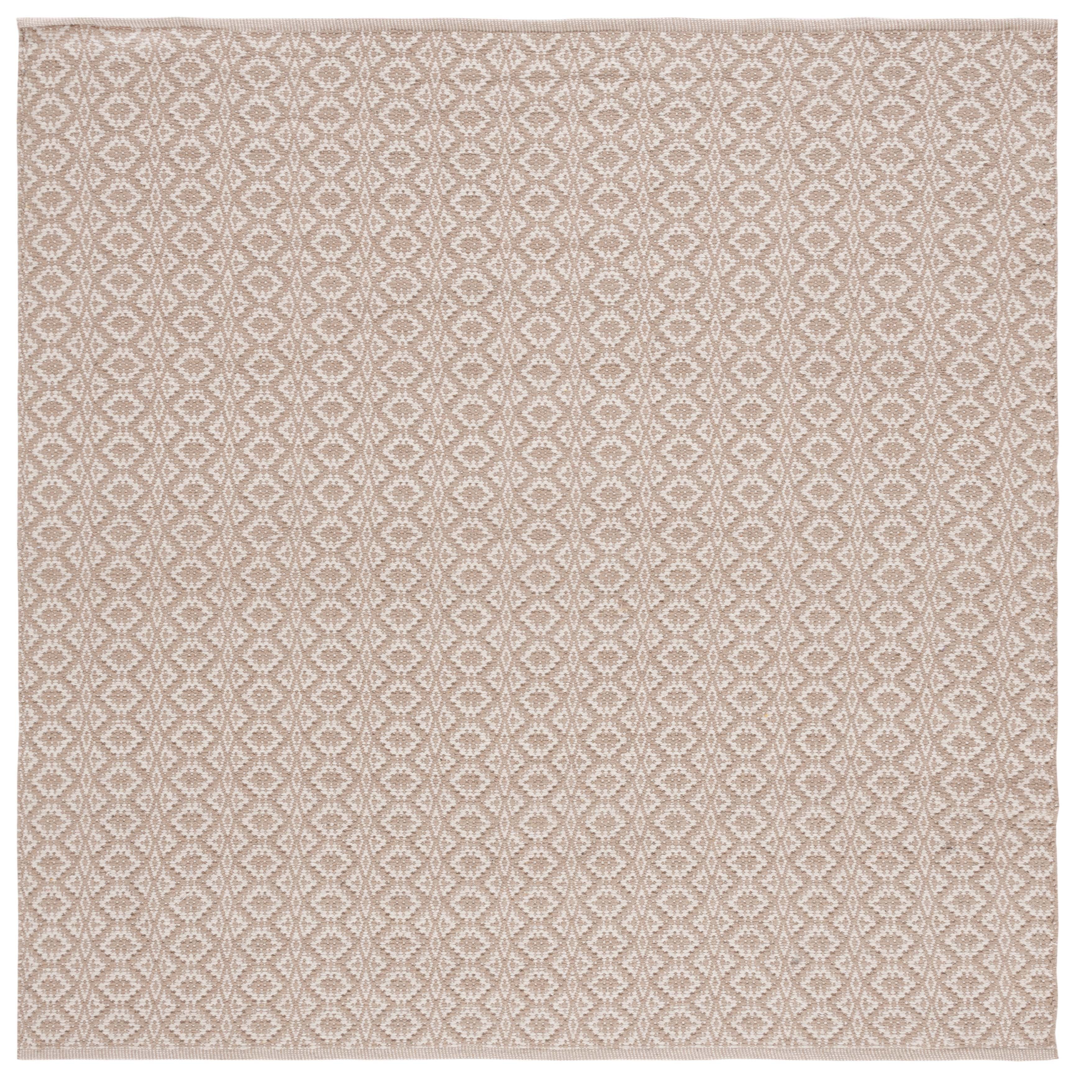 Safavieh Montauk Corrine Geometric Cotton Area Rug, Ivory/Beige, 6' x 6' Square