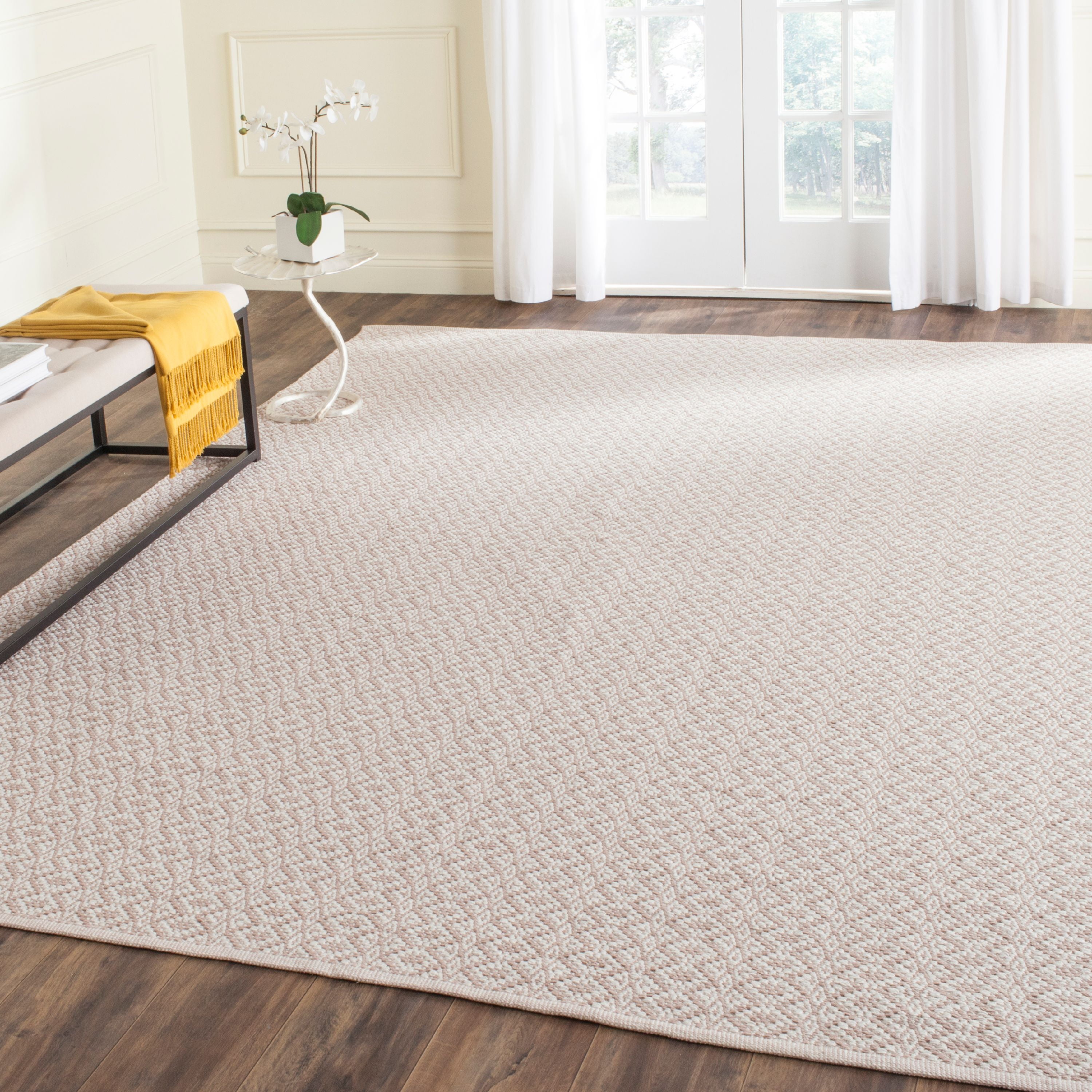 Coastal Charm Ivory Cotton 8' x 10' Hand-Woven Area Rug