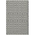 thumbnail image 1 of SAFAVIEH Montauk Corrine Geometric Cotton Area Rug, Ivory/Black, 3' x 5', 1 of 6