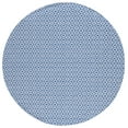thumbnail image 1 of SAFAVIEH Montauk Corrine Geometric Cotton Area Rug, Ivory/Blue, 6' x 6' Round, 1 of 8
