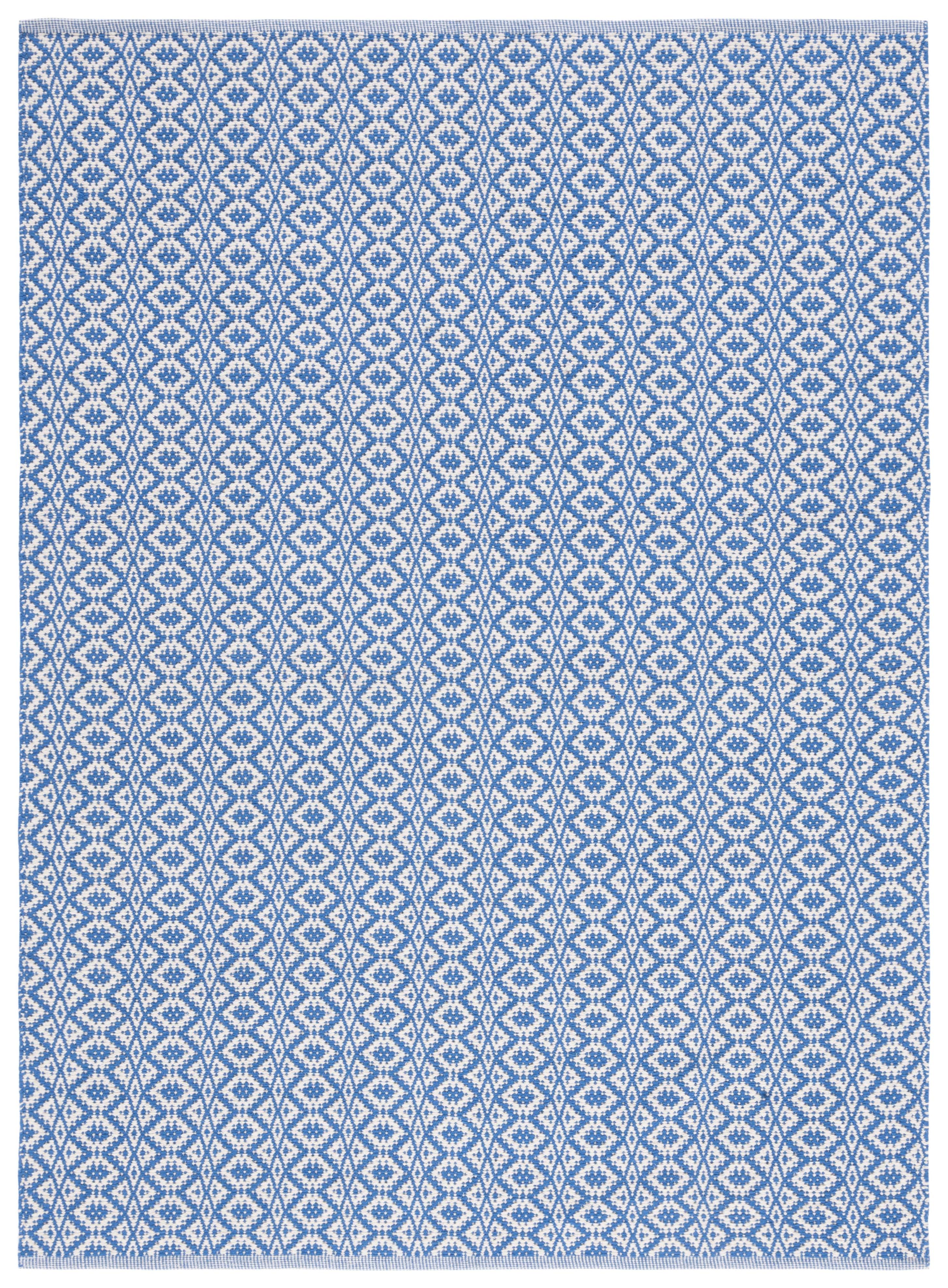 Safavieh Montauk Corrine Geometric Cotton Area Rug, Ivory/Blue, 6' x 9'