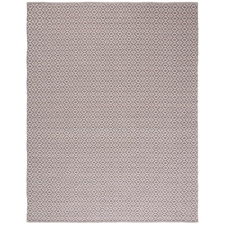 Safavieh Montauk Corrine Geometric Cotton Area Rug, Ivory/Gray, 8' x 10'