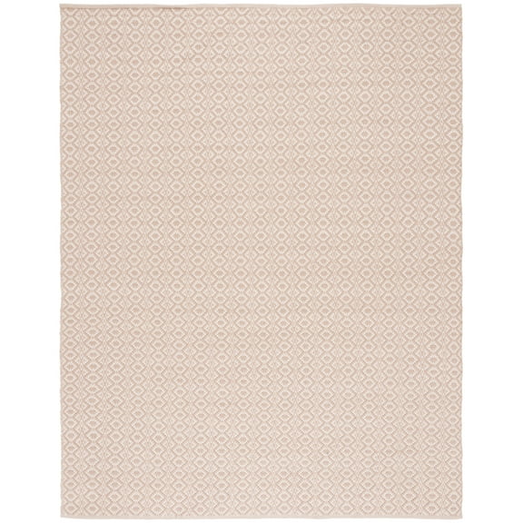 SAFAVIEH Montauk Corrine Geometric Cotton Runner Rug, Ivory/Beige, 2'3" x 7'