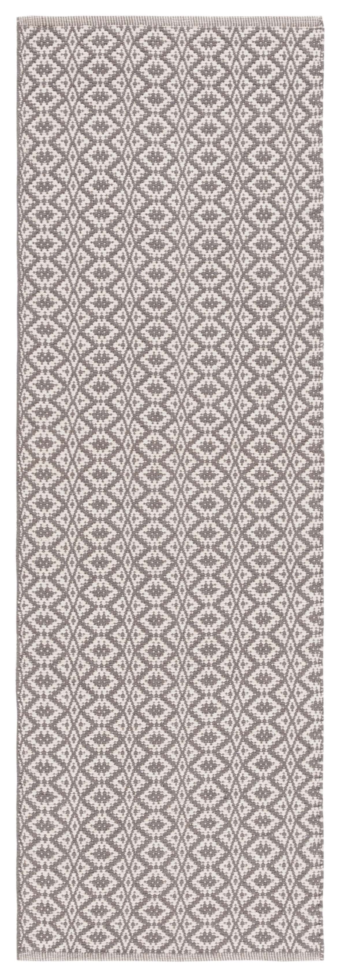 Safavieh Montauk Corrine Geometric Cotton Runner Rug, Ivory/Gray, 2'3" x 9'
