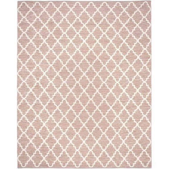 SAFAVIEH Montauk Crispian Geometric Quatrefoils Cotton Area Rug, Beige/Ivory, 8' x 10'
