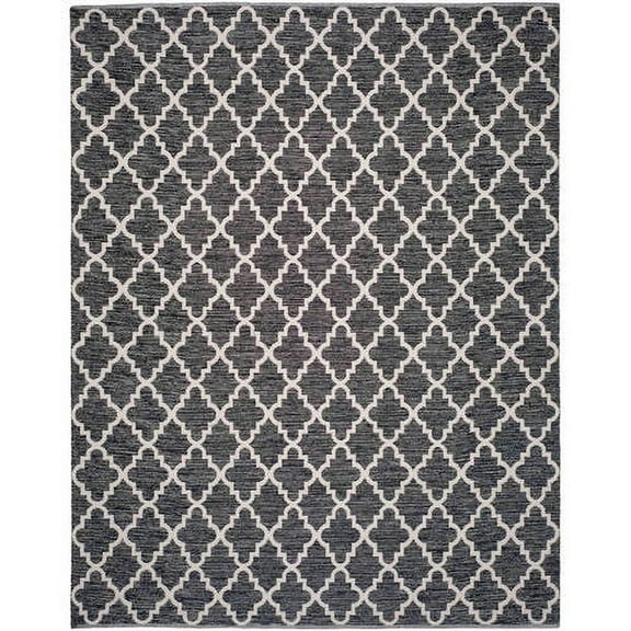 SAFAVIEH Montauk Crispian Geometric Quatrefoils Cotton Area Rug, Black/Ivory, 2'3" x 3'9"