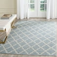 thumbnail image 1 of SAFAVIEH Montauk Crispian Geometric Quatrefoils Cotton Area Rug, Light Blue/Ivory, 6' x 6' Square, 1 of 5