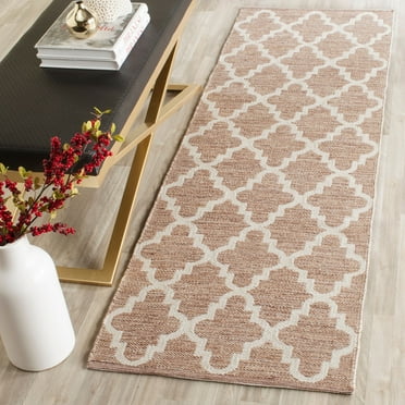 SAFAVIEH Montauk Crispian Geometric Quatrefoils Cotton Runner Rug, Beige/Ivory, 2'3" x 11'