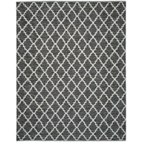SAFAVIEH Montauk Crispian Geometric Quatrefoils Cotton Runner Rug, Black/Ivory, 2'3" x 11'