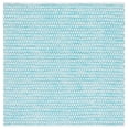 thumbnail image 1 of SAFAVIEH Montauk Crystal Geometric Cotton Area Rug, Aqua/Ivory, 6' x 6' Square, 1 of 8