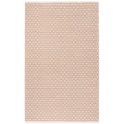 SAFAVIEH Montauk Crystal Geometric Cotton Area Rug, Orange/Ivory, 5' x 8'