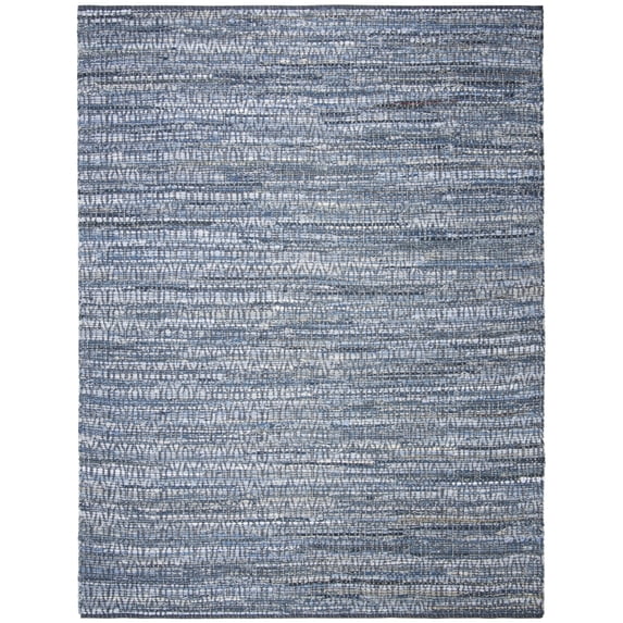 SAFAVIEH Montauk Darien Braided Chevron Runner Rug, Blue, 2'3" x 7'