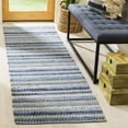 thumbnail image 1 of SAFAVIEH Montauk Darion Striped Cotton Runner Rug, Blue/Multi, 2'3" x 8', 1 of 6