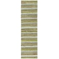 thumbnail image 1 of SAFAVIEH Montauk Darion Striped Cotton Runner Rug, Green/Multi, 2'3" x 8', 1 of 6