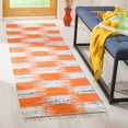 thumbnail image 1 of SAFAVIEH Montauk Eglantine Checkered Cotton Runner Rug, Orange/Multi, 2'3" x 7', 1 of 6