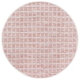 thumbnail image 1 of SAFAVIEH Montauk Elwyn Checkered Cotton Area Rug, Orange/Ivory, 6' x 6' Round, 1 of 10