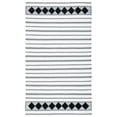 thumbnail image 1 of SAFAVIEH Montauk Foliage Striped Cotton Area Rug, Black/Ivory, 3' x 5', 1 of 9